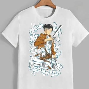 Anime Desenli Unisex Bay Bayan Tişört  Titanlar Anime
