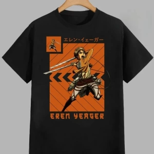 Anime Desenli Unisex Bay Bayan Tişört  Titanlar Anime