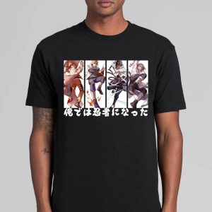 Anime Desenli Unisex Bay Bayan Tişört  Uzumaki Naruto