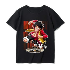 Anime Desenli Unisex Bay Bayan Tişört  Yaz Luffy Zoro Asura