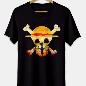 Anime Desenli Unisex Bay Bayan Tişört  Yaz Luffy Zoro Asura