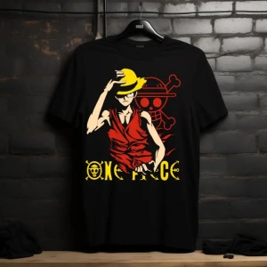 Anime Desenli Unisex Bay Bayan Tişört  Yaz Luffy Zoro Asura