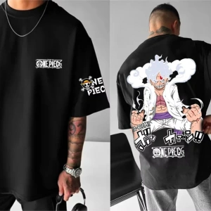Anime Desenli Unisex Bay Bayan Tişört  Yaz Luffy Zoro Asura