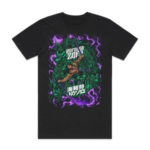 Anime Desenli Unisex Bay Bayan Tişört  Yaz Luffy Zoro Asura