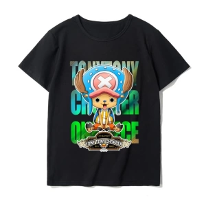 Anime Desenli Unisex Bay Bayan Tişört  Yaz Luffy Zoro Asura