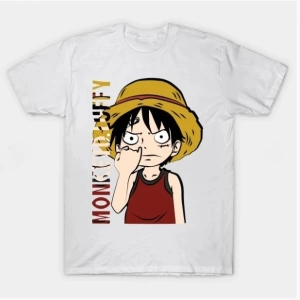 Anime Desenli Unisex Bay Bayan Tişört  Yaz Luffy Zoro Asura