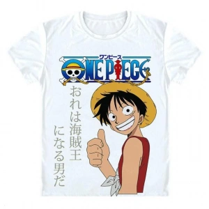 Anime Desenli Unisex Bay Bayan Tişört  Yaz Luffy Zoro Asura