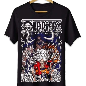 Anime Desenli Unisex Bay Bayan Tişört  Yaz Luffy Zoro Asura
