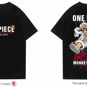 Anime Desenli Unisex Bay Bayan Tişört  Yaz Luffy Zoro Asura