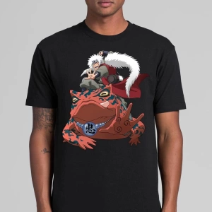 Anime Desenli Unisex Bay Bayan Tişört  Yaz Naruto Jiraiya