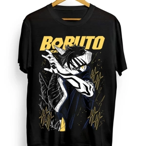 Anime Desenli Unisex Çocuk Tişört  Boruto Uzumaki Naruto