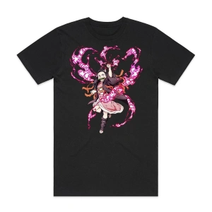 Anime Desenli Unisex Çocuk Tişört  Demon Slayer Kamado Tanjiro ‌ Nezuko