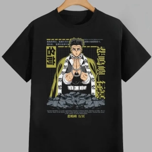 Anime Desenli Unisex Çocuk Tişört  Gyomei Himesaka iblis avcısı