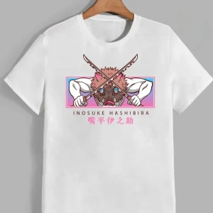 Anime Desenli Unisex Çocuk Tişört  Hashibira Inosuke iblis avcısı