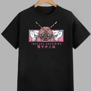 Anime Desenli Unisex Çocuk Tişört  Hashibira Inosuke iblis avcısı