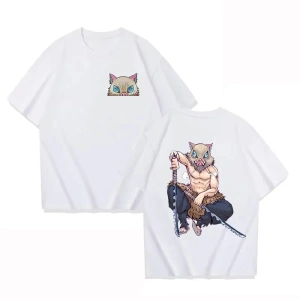 Anime Desenli Unisex Çocuk Tişört  Hashibira Inosuke Karikatür Iblis Avcısı
