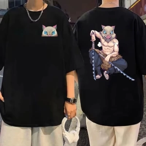Anime Desenli Unisex Çocuk Tişört  Hashibira Inosuke Karikatür Iblis Avcısı