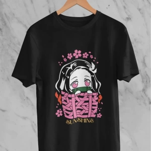 Anime Desenli Unisex Çocuk Tişört  Iblis avcısı Kamado Tanjiro