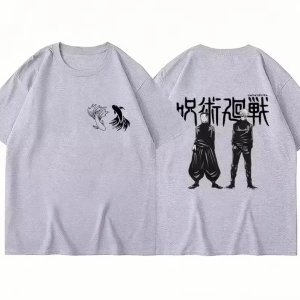 Anime Desenli Unisex Çocuk Tişört  Japa Nese Anime Jujutsu Hattı