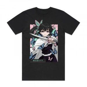 Anime Desenli Unisex Çocuk Tişört  JaponKanao Tsuyuri iblis avcısı