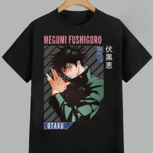Anime Desenli Unisex Çocuk Tişört  Jujutsu Hattı Fushiguro Megumi ‌