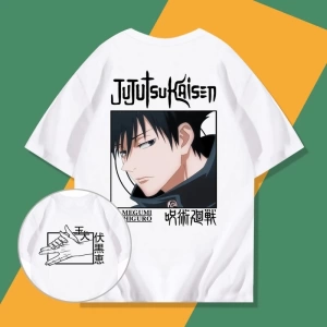 Anime Desenli Unisex Çocuk Tişört  Jujutsu Hattı Fushiguro Megumi ‌