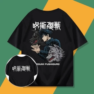 Anime Desenli Unisex Çocuk Tişört  Jujutsu Hattı Fushiguro Megumi ‌