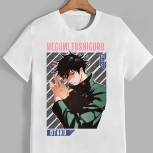 Anime Desenli Unisex Çocuk Tişört  Jujutsu Hattı Fushiguro Megumi ‌