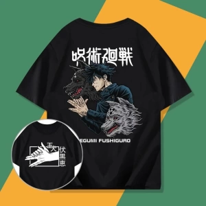 Anime Desenli Unisex Çocuk Tişört  Jujutsu Hattı Fushiguro Megumi ‌
