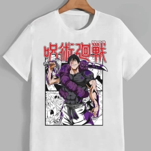 Anime Desenli Unisex Çocuk Tişört  Jujutsu Hattı Fushiguro Megumi ‌