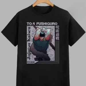 Anime Desenli Unisex Çocuk Tişört  Jujutsu Hattı Fushiguro Megumi ‌