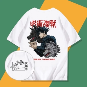 Anime Desenli Unisex Çocuk Tişört  Jujutsu Hattı Fushiguro Megumi ‌