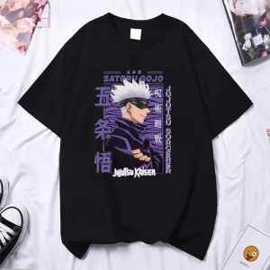 Anime Desenli Unisex Çocuk Tişört  Jujutsu hattı Gojo Satoru