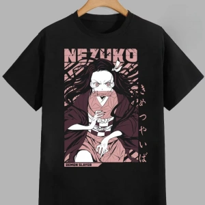 Anime Desenli Unisex Çocuk Tişört  Kamado Nezuko iblis avcısı