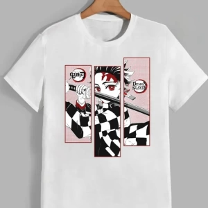 Anime Desenli Unisex Çocuk Tişört  Kamado Tanjiro iblis Avcısı