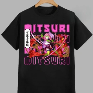 Anime Desenli Unisex Çocuk Tişört  Kanroji Mitsuri iblis avcısı