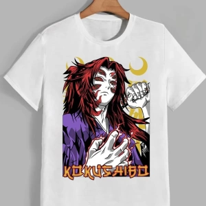 Anime Desenli Unisex Çocuk Tişört  Kokushibo iblis avcısı