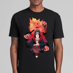 Anime Desenli Unisex Çocuk Tişört  Naruto Itachi Uchiha