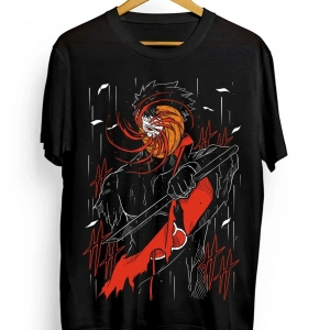Anime Desenli Unisex Çocuk Tişört  Naruto Madara Uchiha