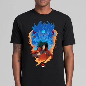 Anime Desenli Unisex Çocuk Tişört  Naruto Sasuke