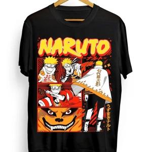 Anime Desenli Unisex Çocuk Tişört  Naruto Shippuden