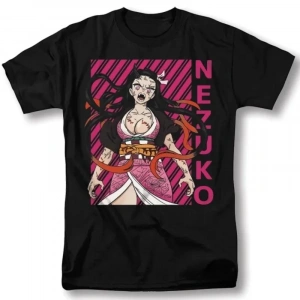 Anime Desenli Unisex Çocuk Tişört  Nezuko Tanjiro Inosuke Giyu Demon Slayer