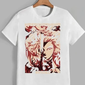 Anime Desenli Unisex Çocuk Tişört Rengoku Kyojuro ‌ iblis avcısı
