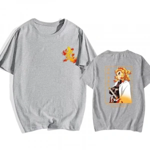 Anime Desenli Unisex Çocuk Tişört Rengoku Kyojuro ‌ Iblis avcısı