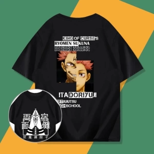 Anime Desenli Unisex Çocuk Tişört Ryomen Sukuna ‌ Jujutsu hattı ‌ Gojo Satoru