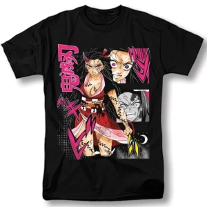 Anime Desenli Unisex Çocuk Tişört  Tanjiro Nezuko Inosuke Giyu Demon Slayer