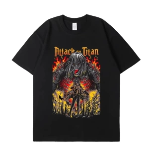 Anime Desenli Unisex Çocuk Tişört  Titan