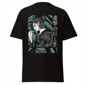 Anime Desenli Unisex Çocuk Tişört  Titan