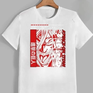 Anime Desenli Unisex Çocuk Tişört  Titanlar Anime