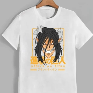 Anime Desenli Unisex Çocuk Tişört  Titanlar Anime